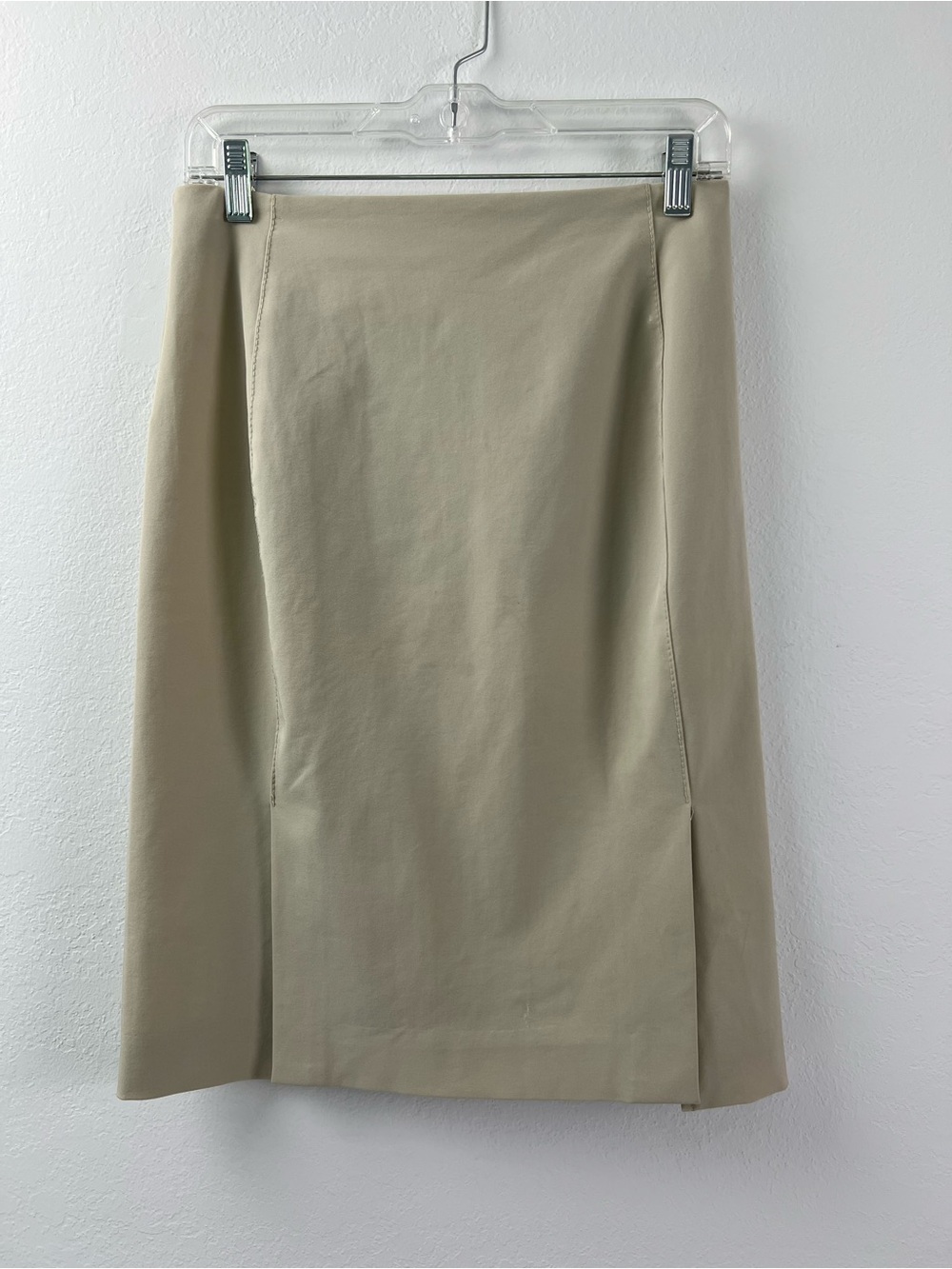 Hugo Buscati Collection Beige Office Evening Minimalist Pencil Skirt